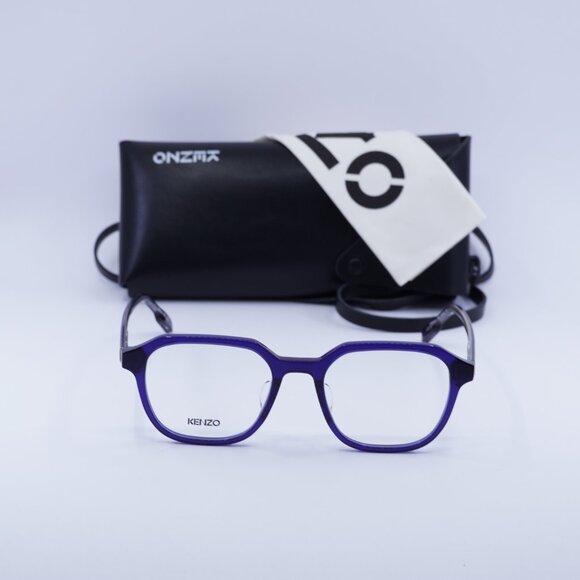 Kenzo KZ50102F 090 Square 53mm Eyeglasses - Blue - Picture 3 of 9